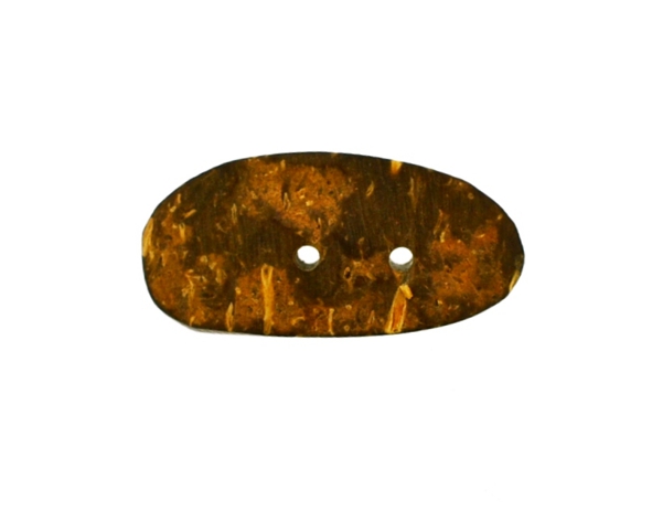 Botão oval 2 furos coco - 2.5x1.4 cm (10 peças) CC-498
